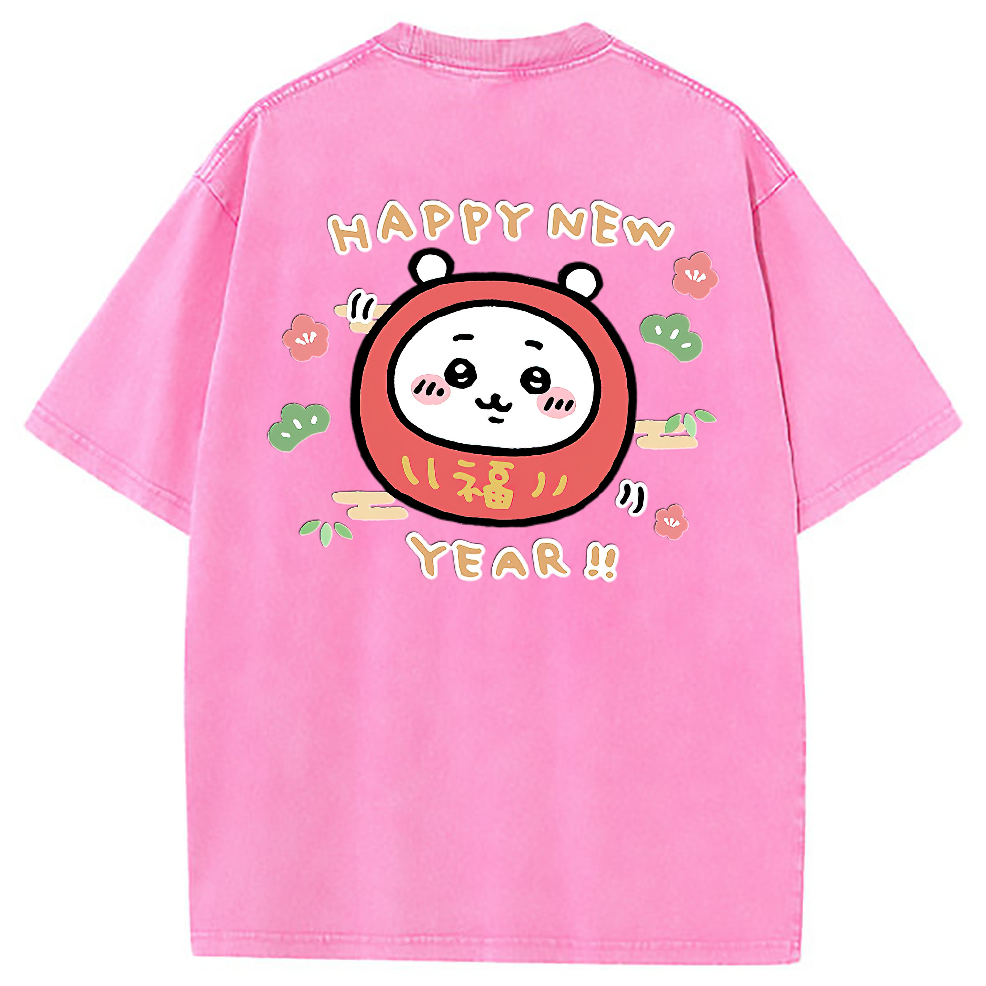 （画像用） ちいかわ ちいかわ Chii-kawa chiikawa 綿100% ヴィンテージ風 半袖Tシャツ（背面プリント）